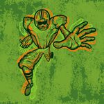 橄榄球运动员动态插画