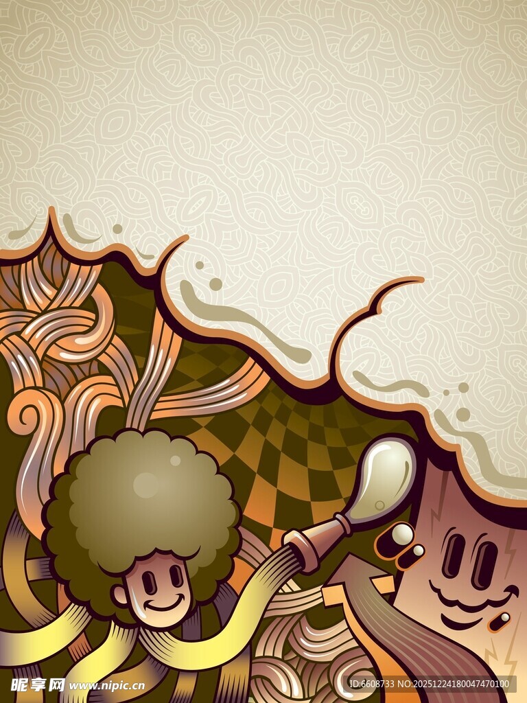 奇幻卡通角落的可爱元素