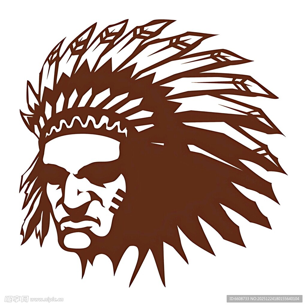 印第安人头像图案