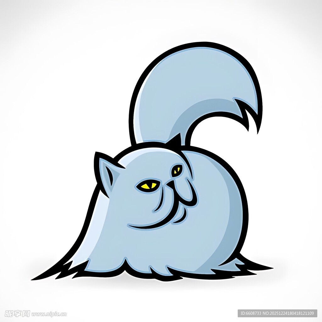 可爱蓝猫卡通形象