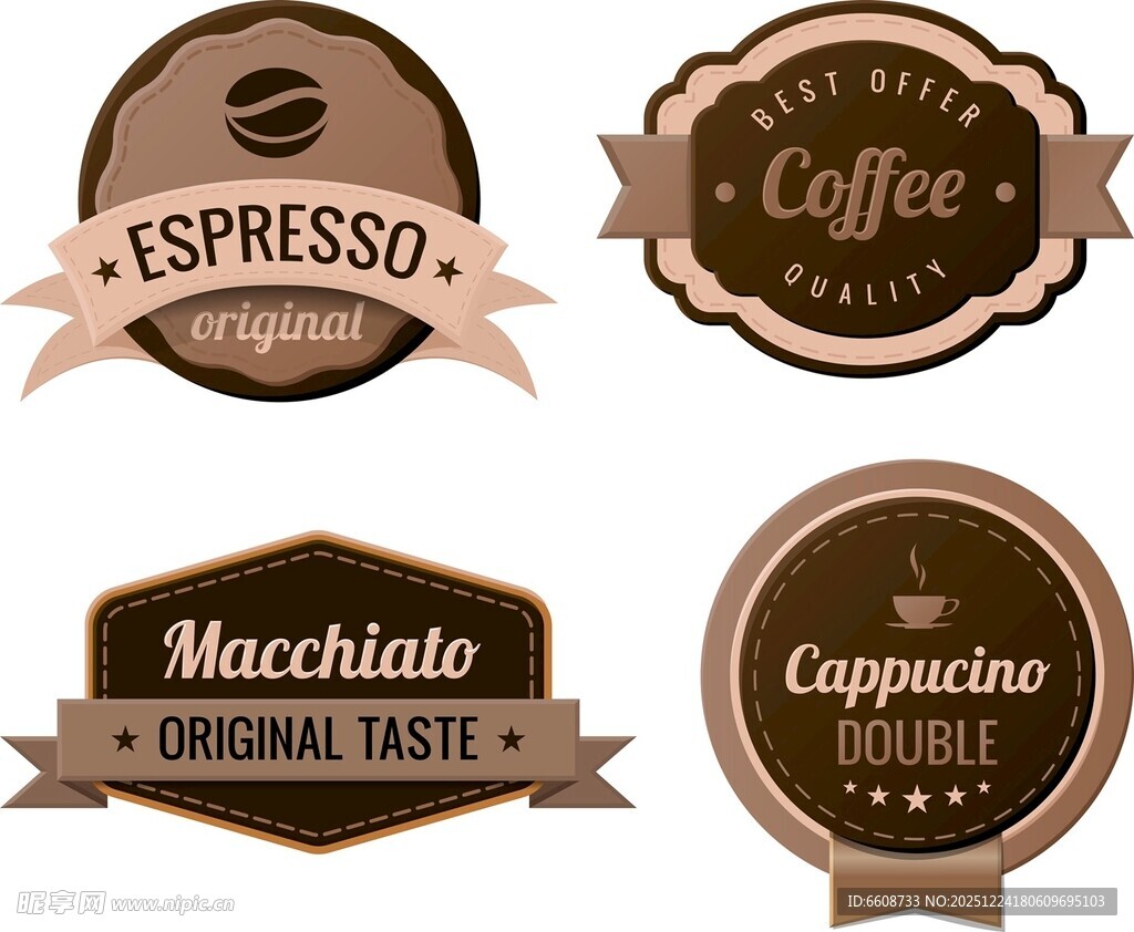 复古风咖啡标签设计