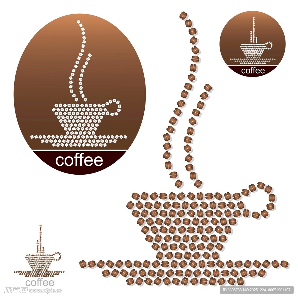 咖啡主题创意图标设计