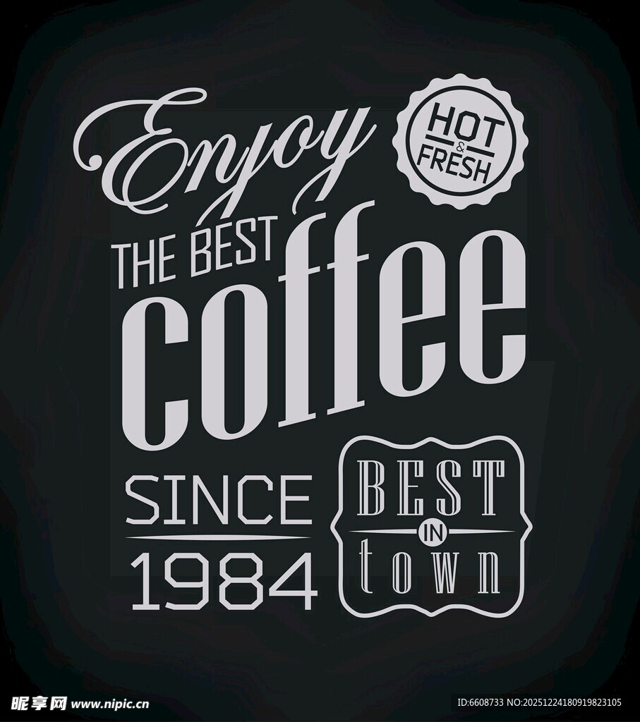 复古风咖啡主题标志设计