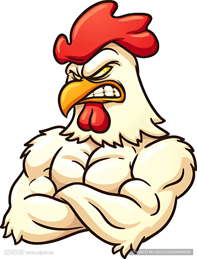 肌肉公鸡霸气十足