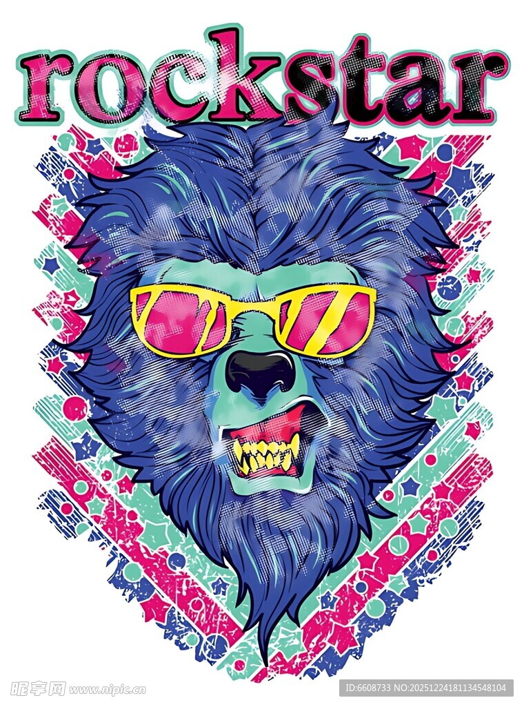 摇滚巨星狼人形象设计