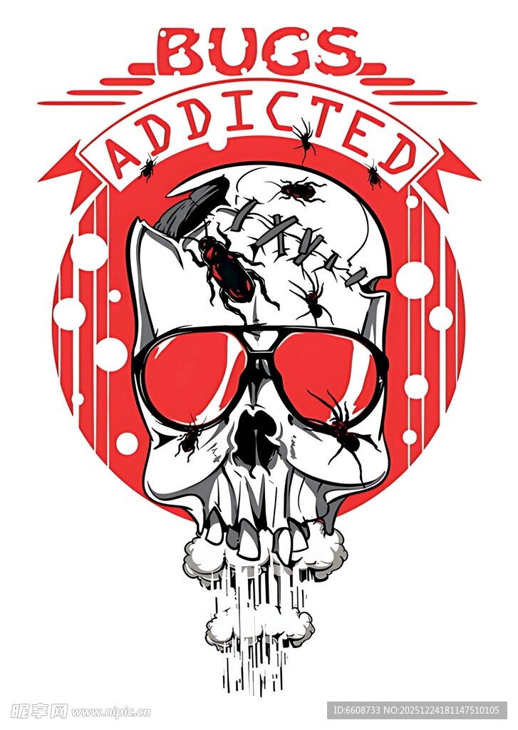 骷髅虫迷标志图案