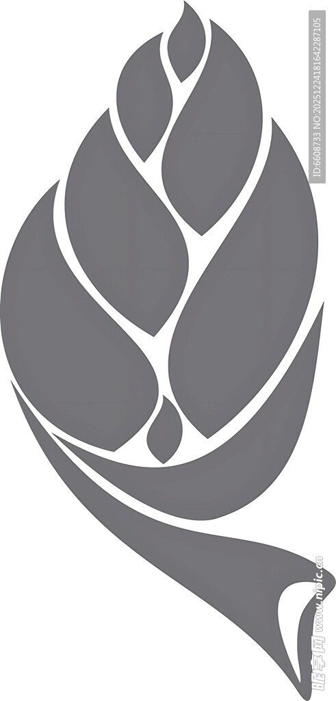 抽象叶片图案设计