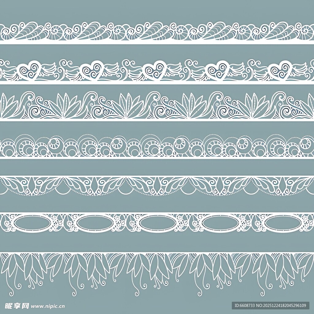 复古白色蕾丝花边图案