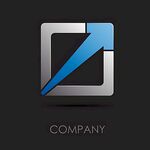 方形箭头公司标志设计