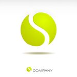 绿色球形S标志设计