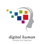 数字人类概念图标设计