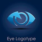 蓝色眼部标志设计