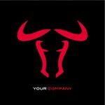红色牛角企业标志设计