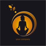 瑜伽冥想标志设计