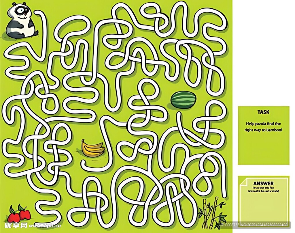 趣味熊猫迷宫游戏图