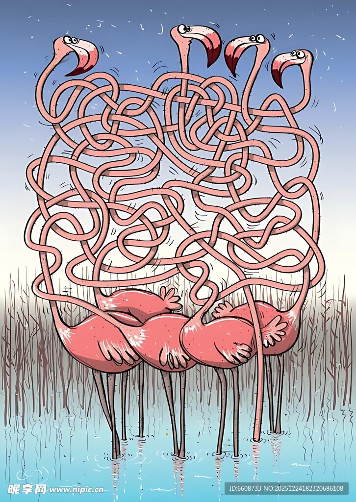 火烈鸟与迷宫般的奇妙组合