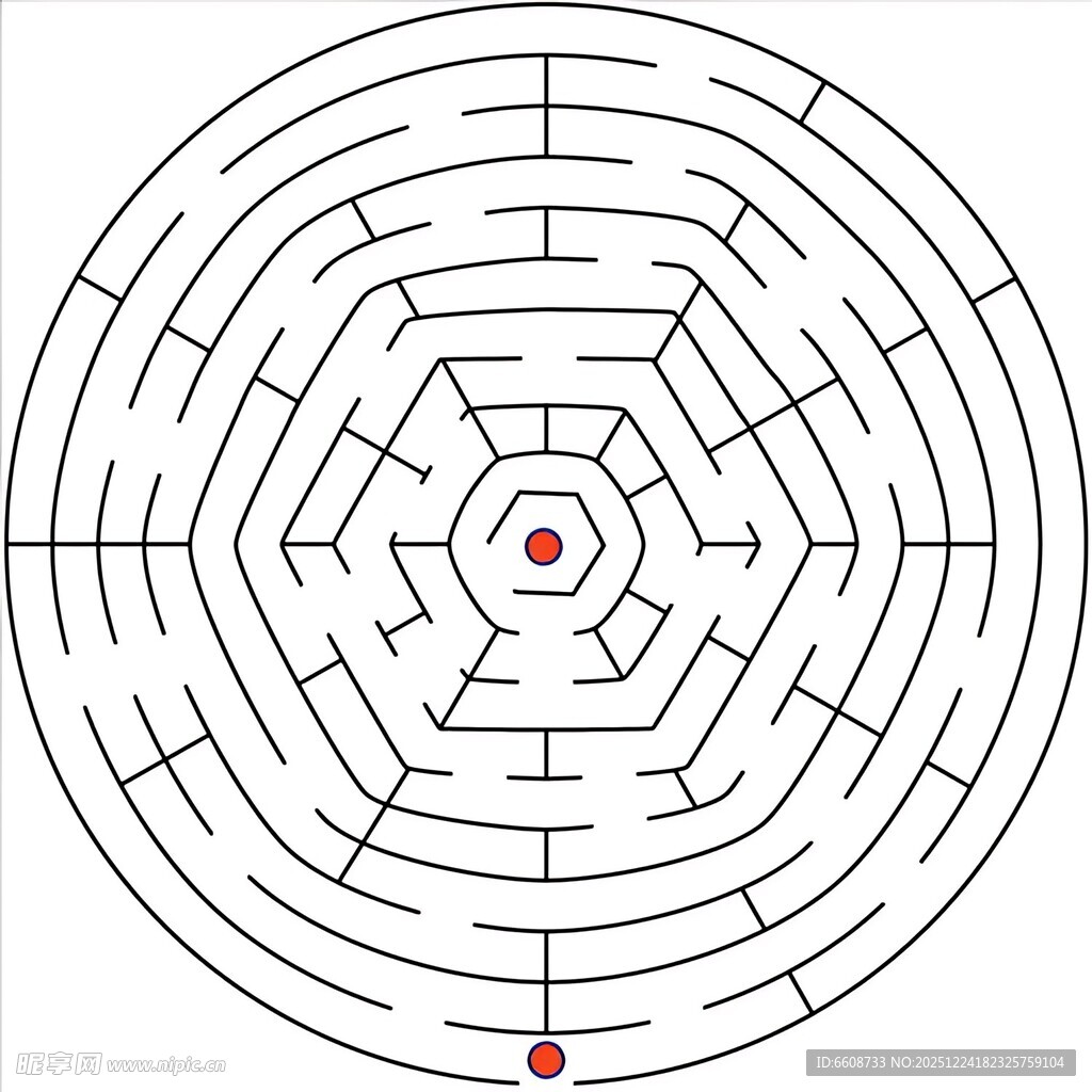 圆形迷宫图案设计