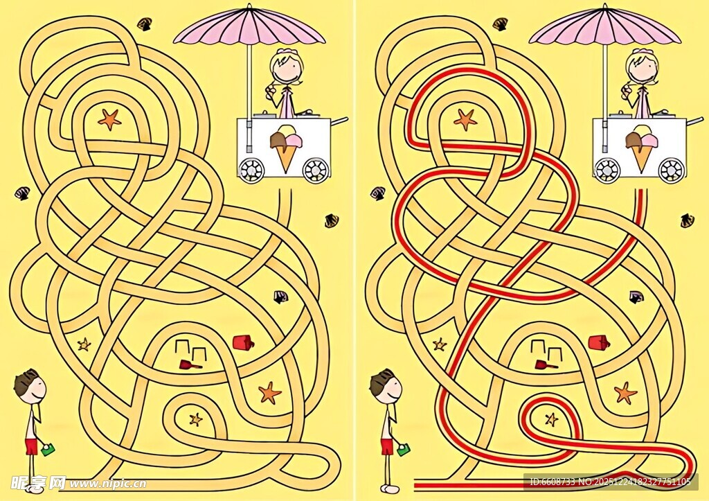 趣味迷宫游戏图案设计