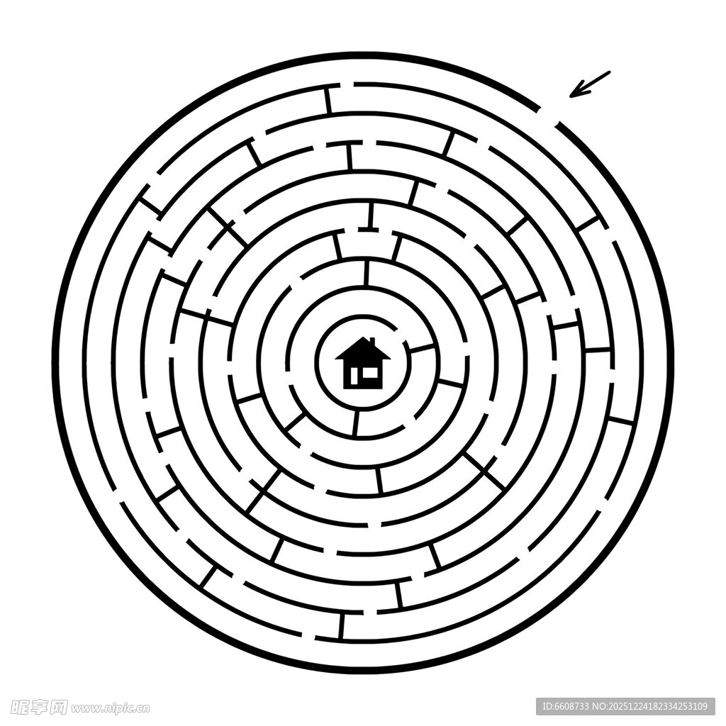 圆形迷宫图案设计