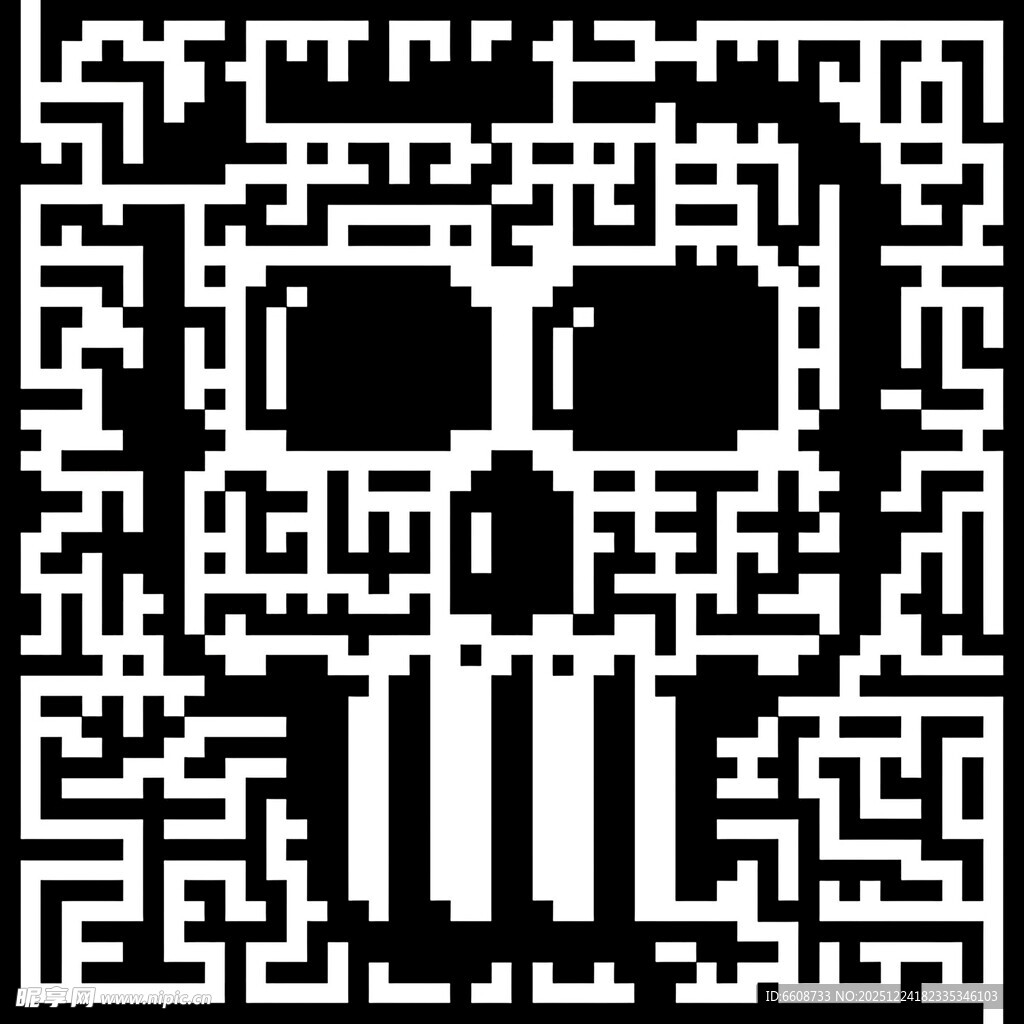 像素风格骷髅图案设计