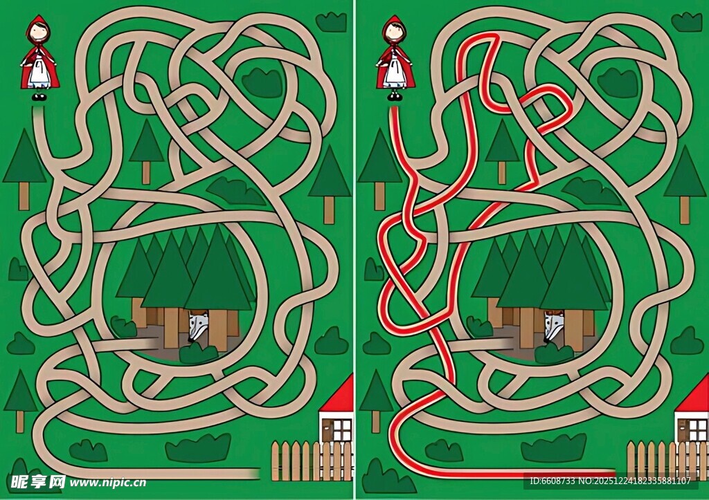 双款趣味迷宫游戏图案