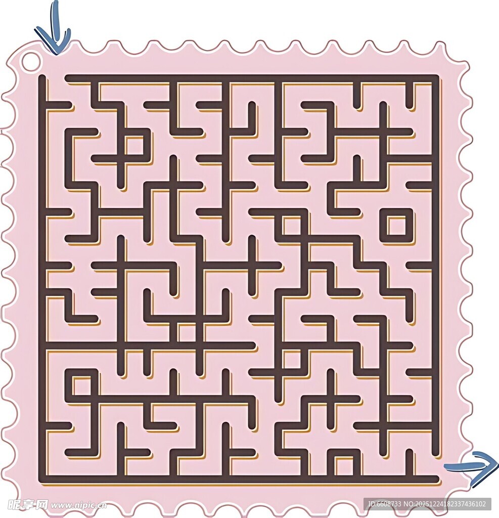 方形迷宫图案设计