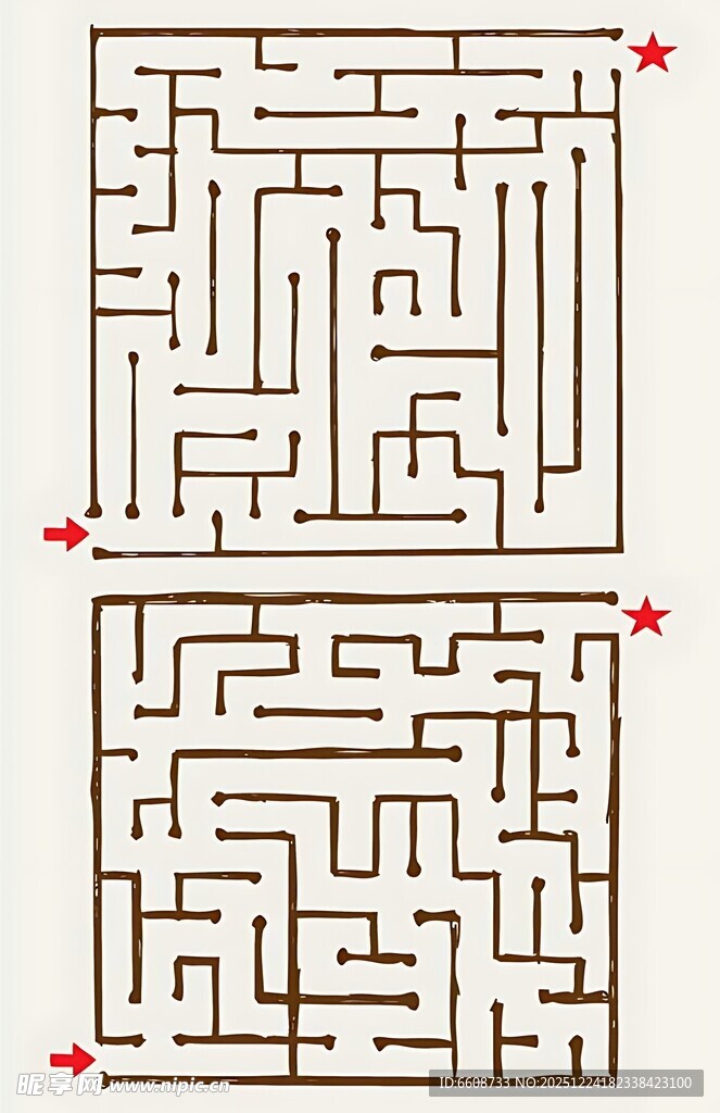 双格迷宫图案设计