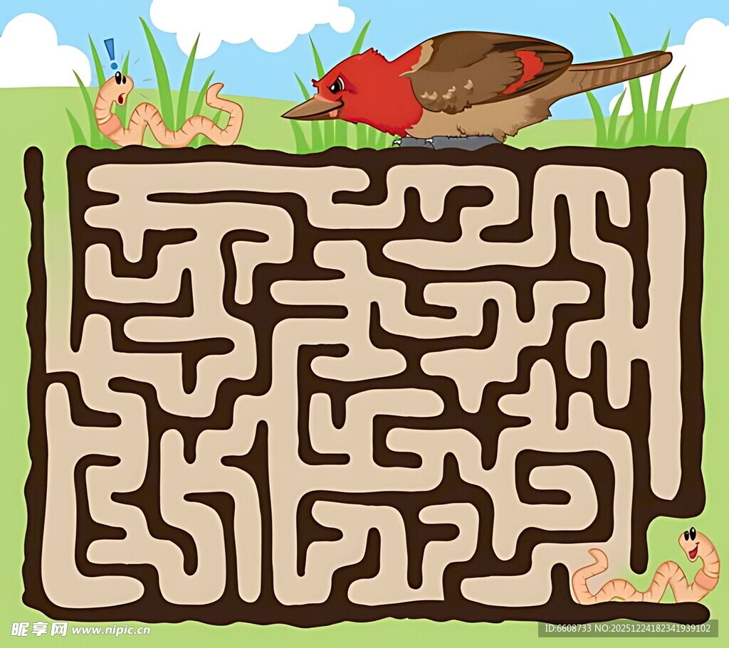 趣味动物迷宫游戏场景