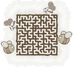 蜜蜂主题迷宫游戏图案