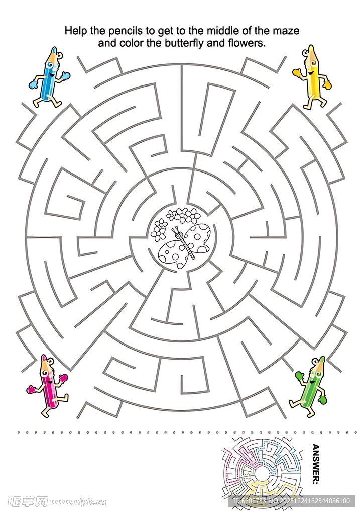 儿童趣味迷宫游戏图