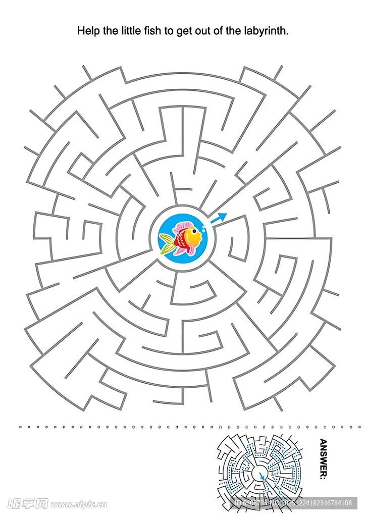 圆形迷宫图案设计素材