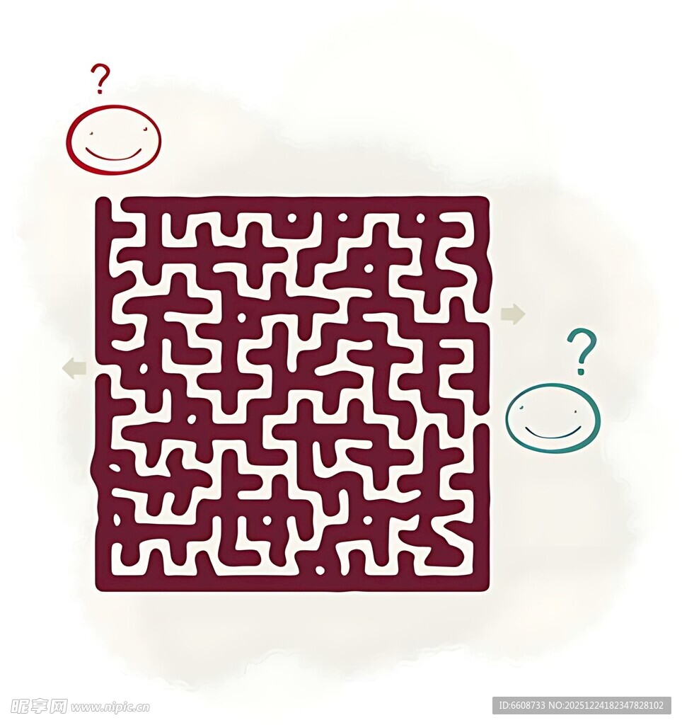 复杂迷宫图案探索解谜元素