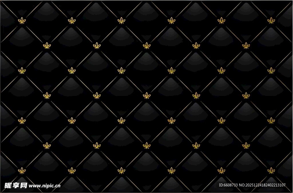 黑色菱格纹皮革纹理背景