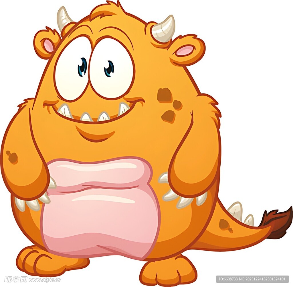 可爱卡通小怪兽形象