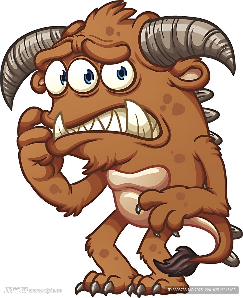 愤怒的牛角怪兽