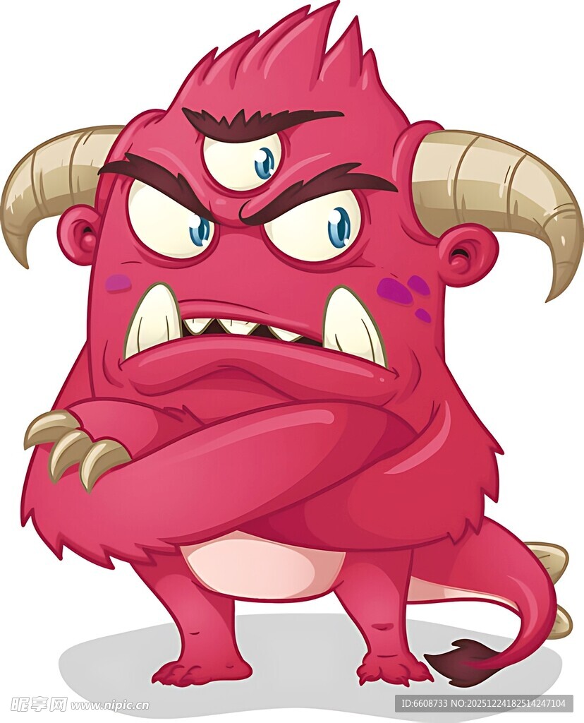 愤怒的粉色小怪兽