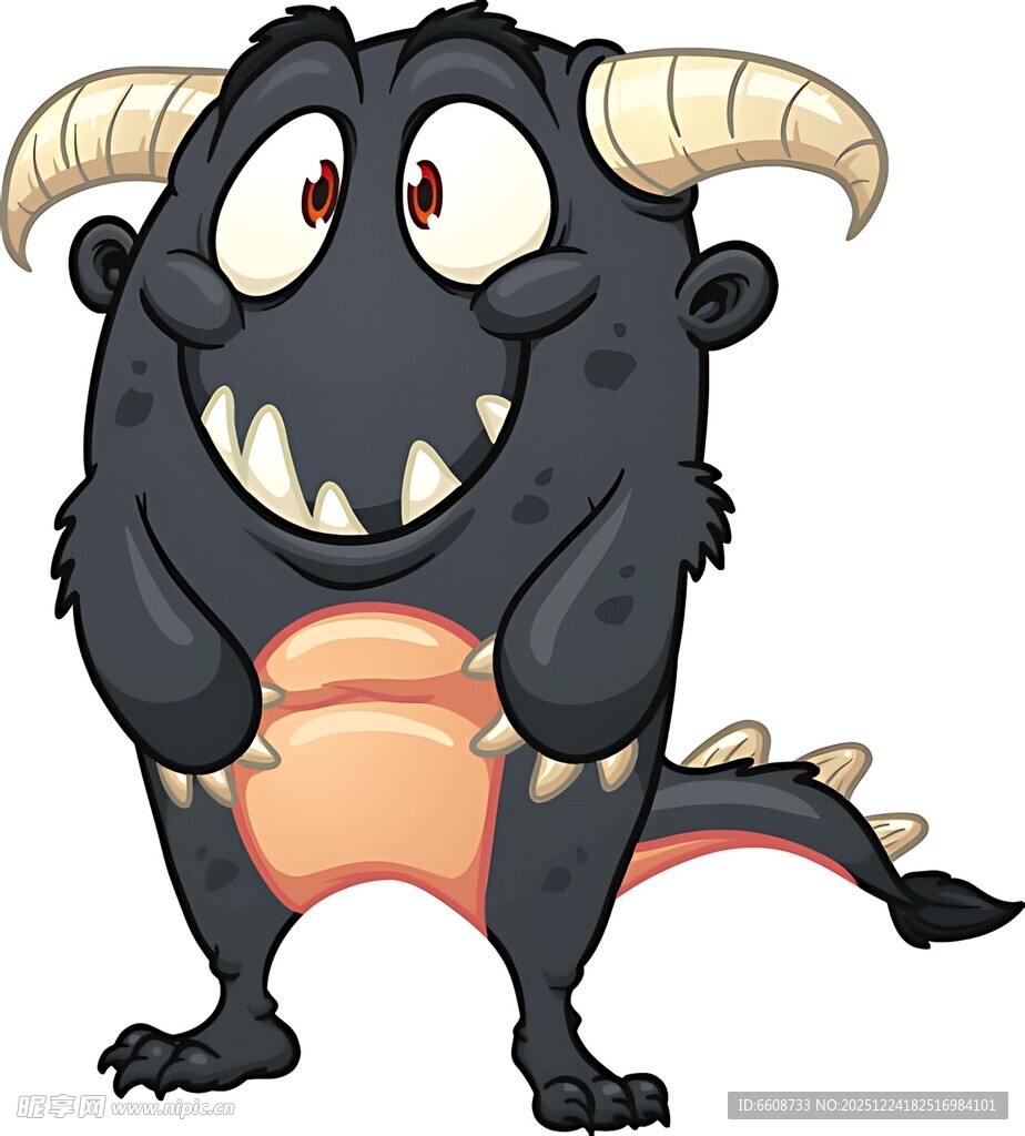 可爱卡通小怪兽形象