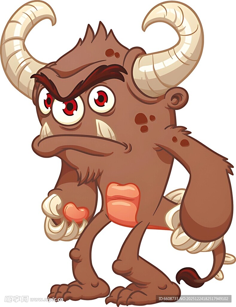 愤怒的牛角怪兽