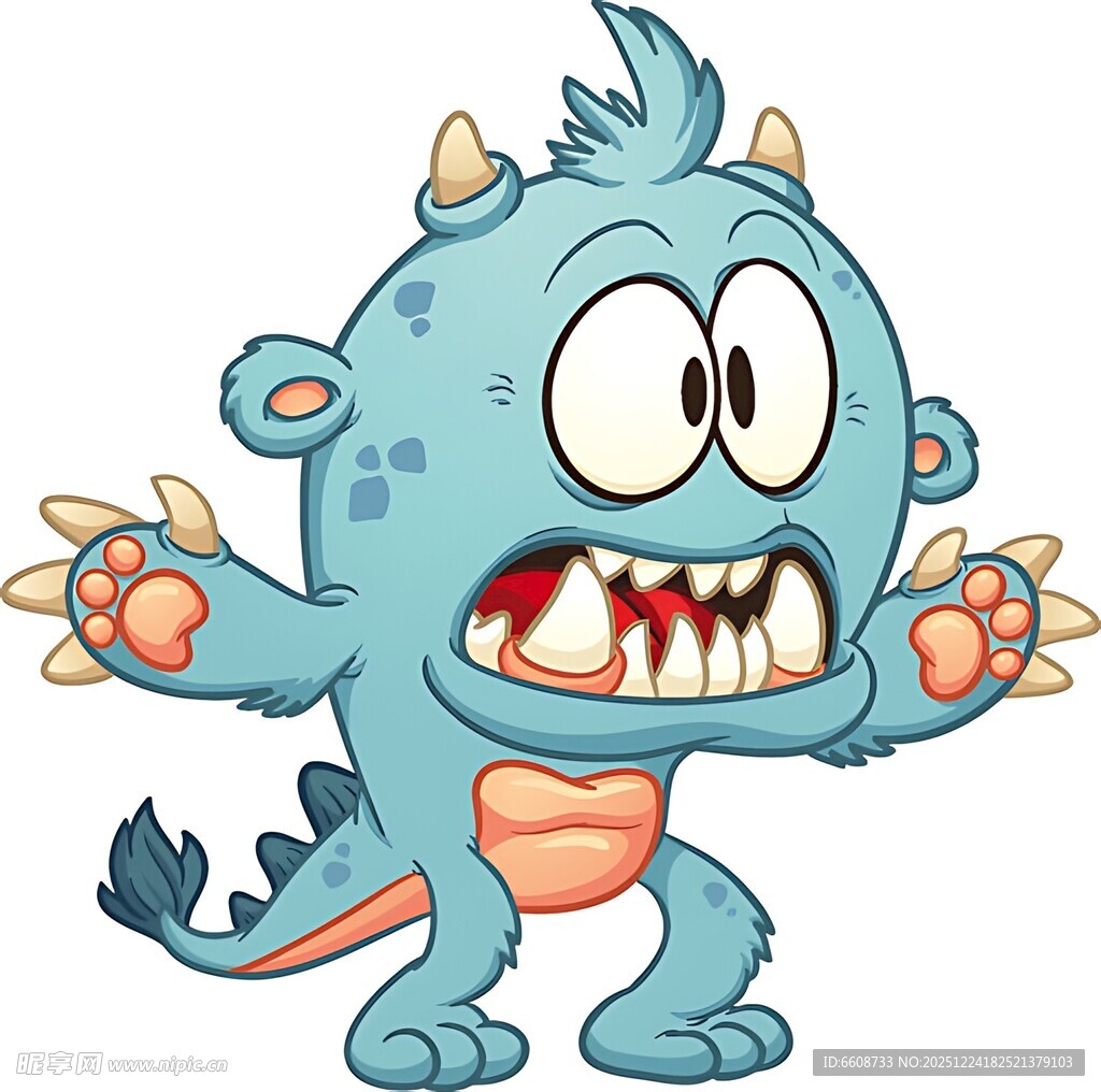 愤怒的蓝色小怪兽