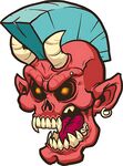 恶魔头像插画
