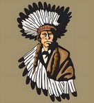 印第安人形象插画