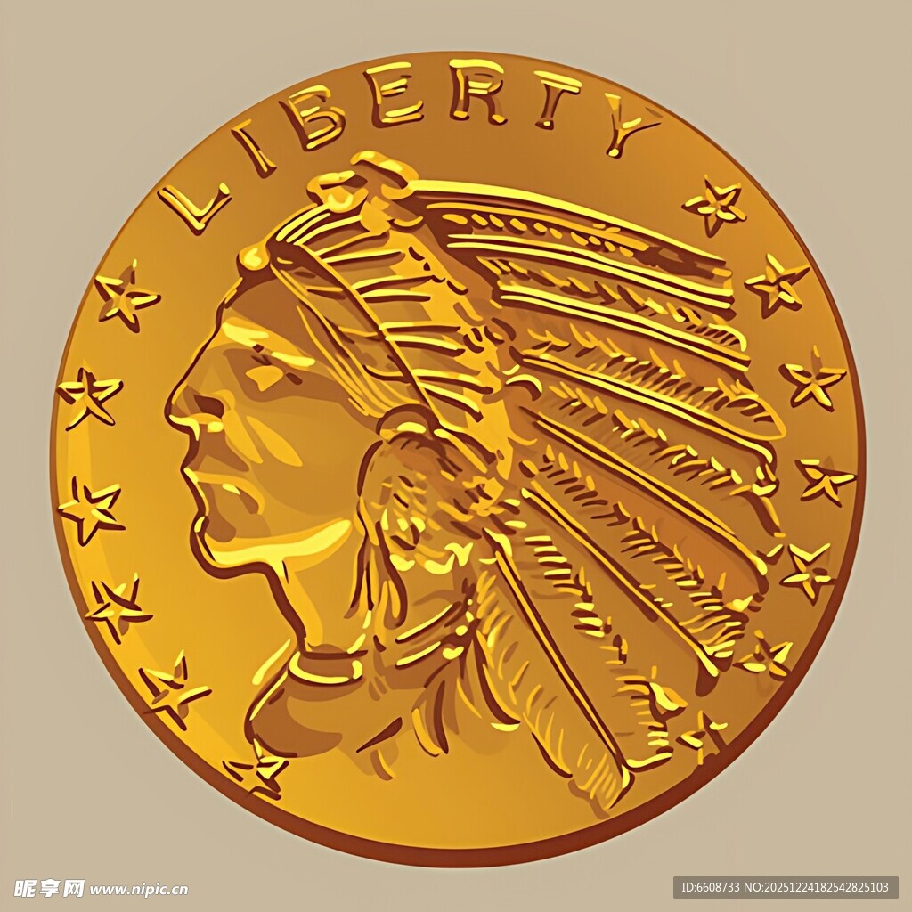 印第安头像金币