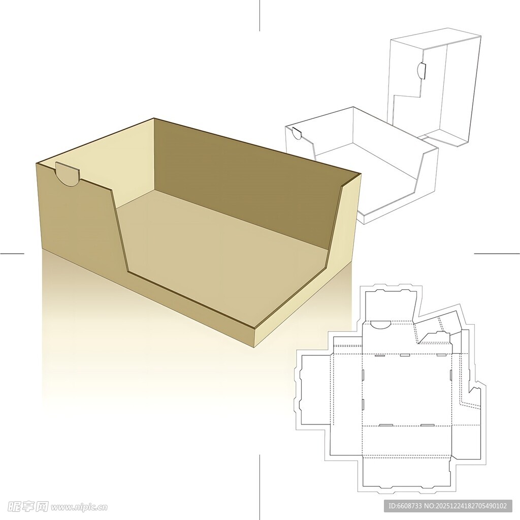 纸盒展开图设计示例