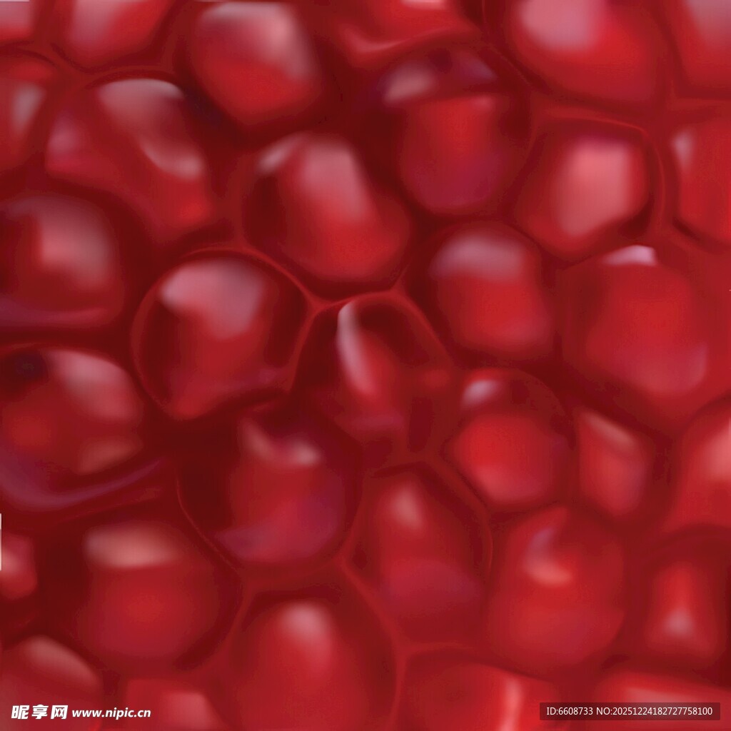 饱满红石榴籽特写