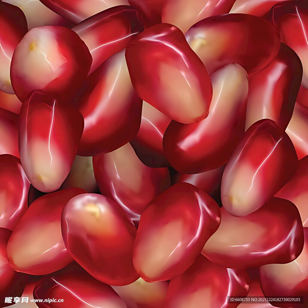 饱满红石榴籽特写