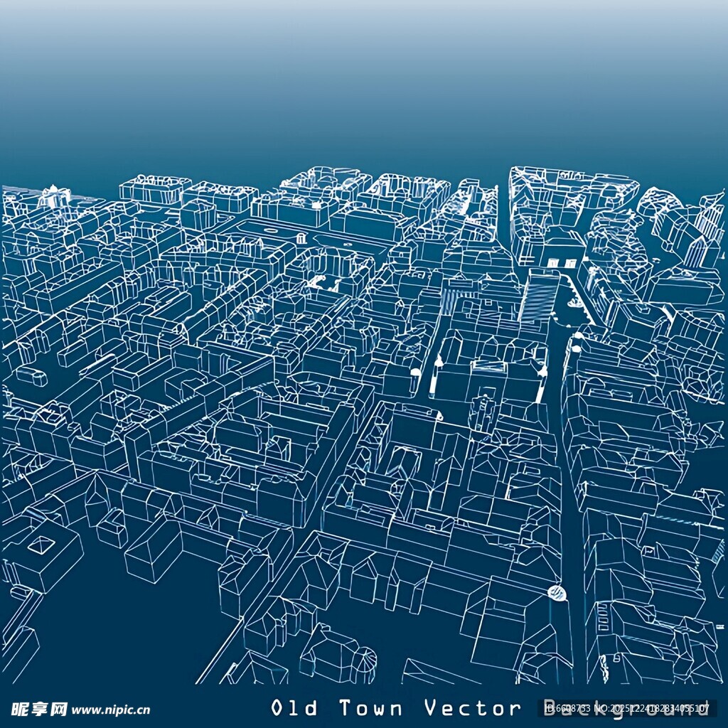 城市蓝图矢量背景图