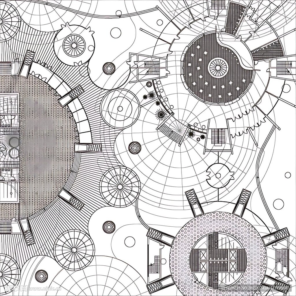 机械齿轮图案设计稿