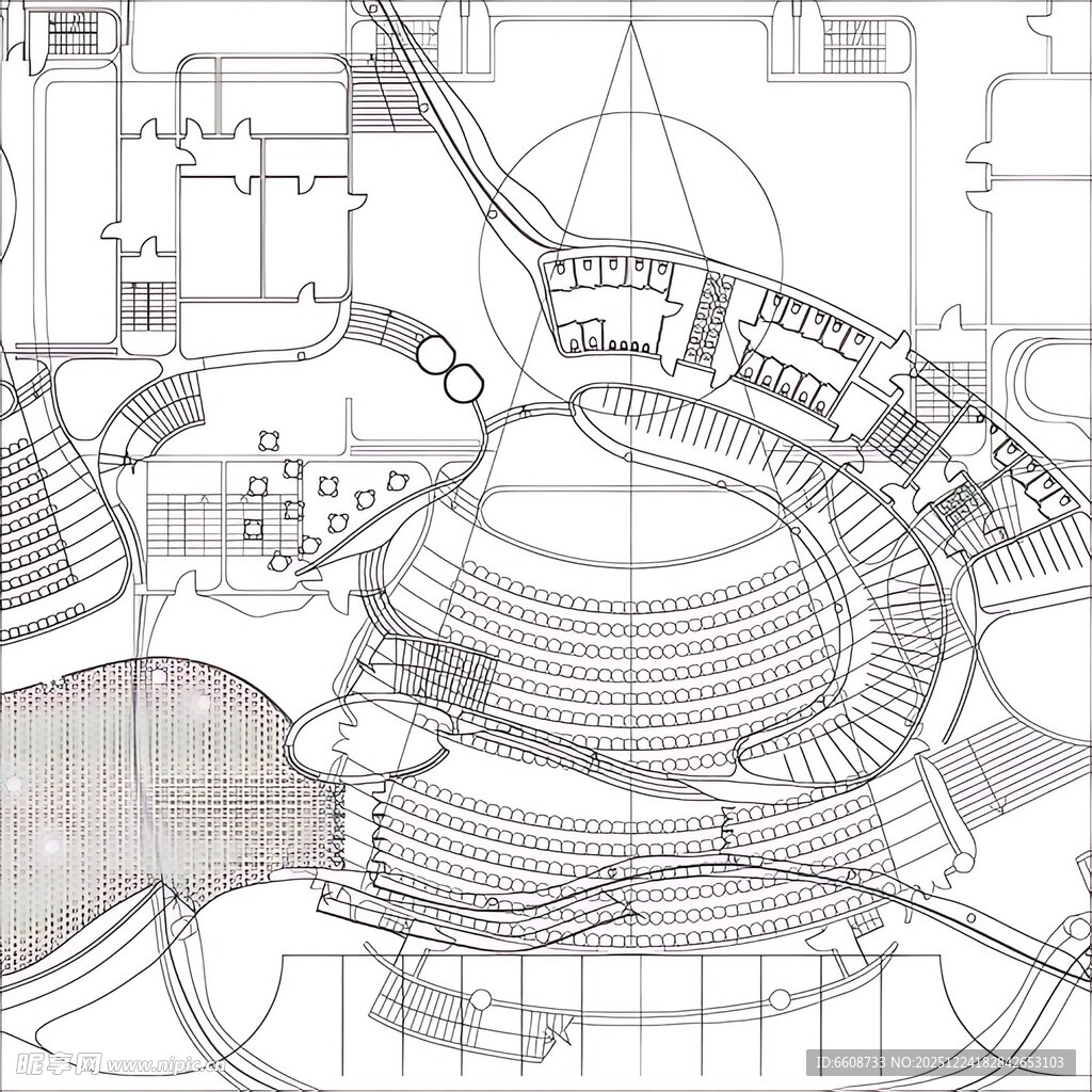 剧院建筑平面图设计