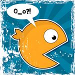 卡通鱼的惊讶表情