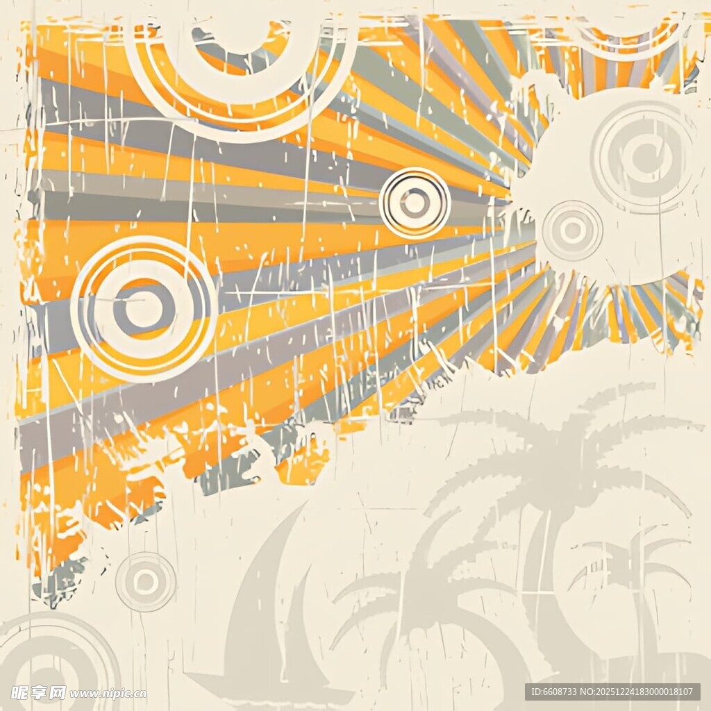 复古风格几何图案背景图